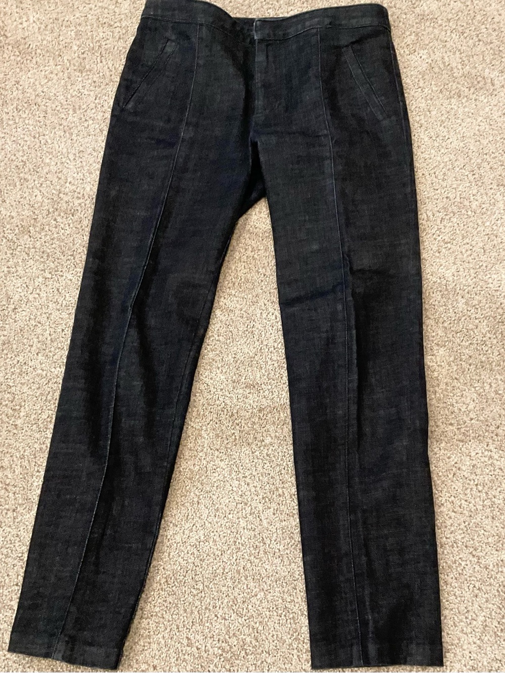 Tory Burch Women's Straight Leg Blue Jeans